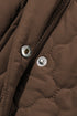Stand Collar Flower Quilted Snap Button Zip Vests